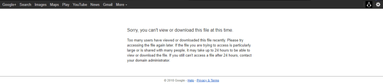 google drive download quota exceeded