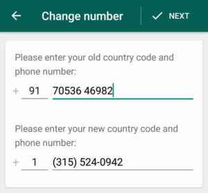Change Number on WhatsApp