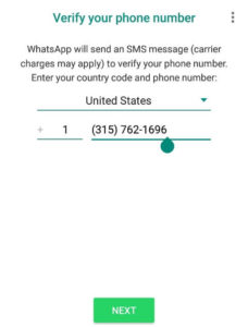 Creating WhatsApp Account With TextNow USA Number