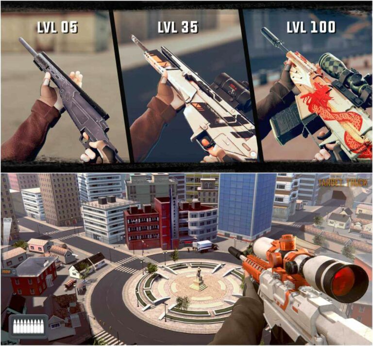 Sniper 3D MOD APK (Unlimited Money & Diamonds, All Guns Unlocked)