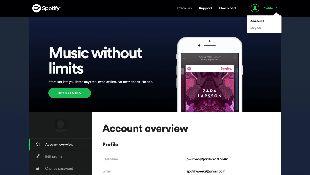 Spotify Account Overview