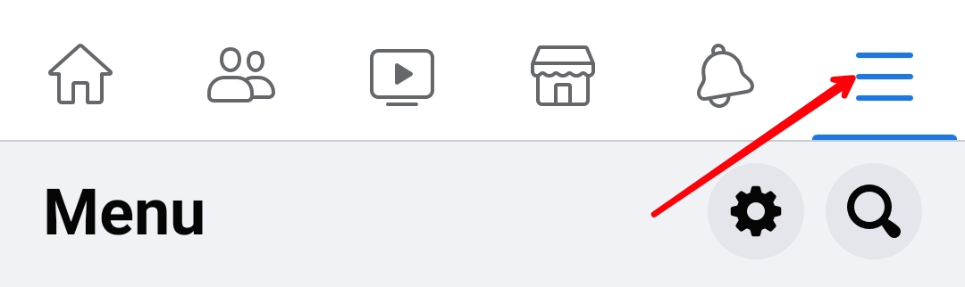 click on three dots in Facebook app